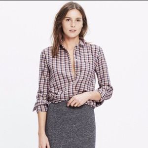❤️SOLD Madewell slim ex boyfriend Palma plaid shirt
